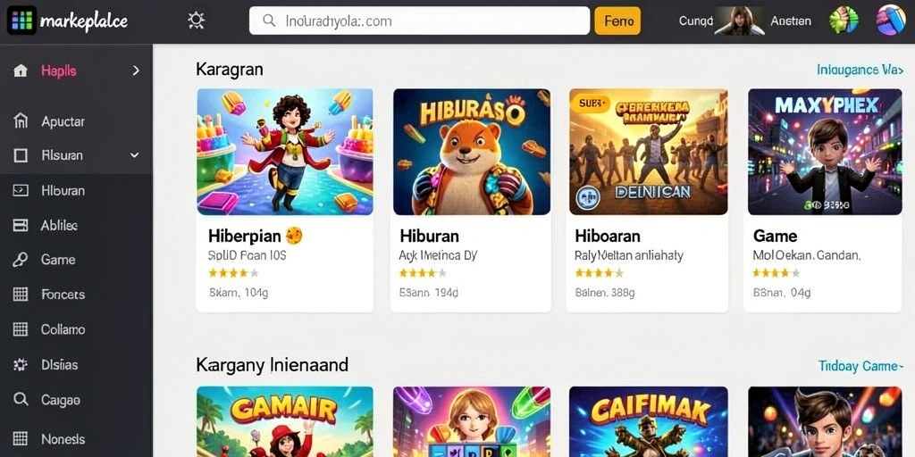 rajawali55 - Menu utama yang mudah diakses dan intuitif.